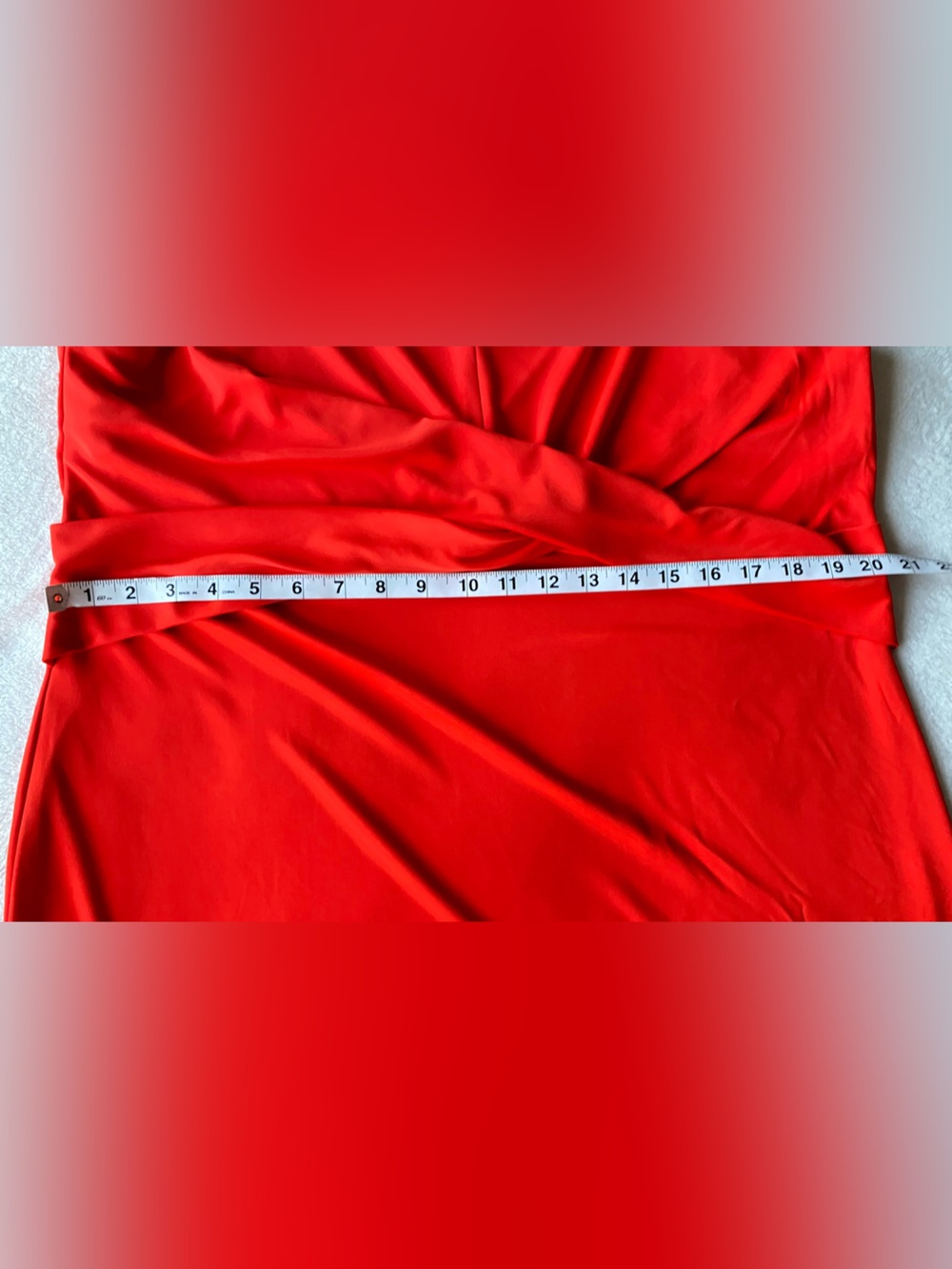 Ann Taylor Twist Front Jersey Dress Crimson Orange sz XL - Picture 14 of 15